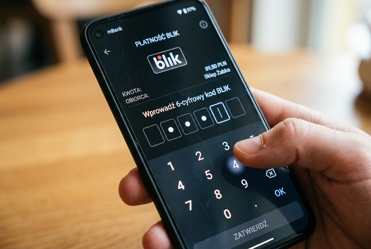 Bezpieczna płatność BLIK w aplikacji kasyna online
