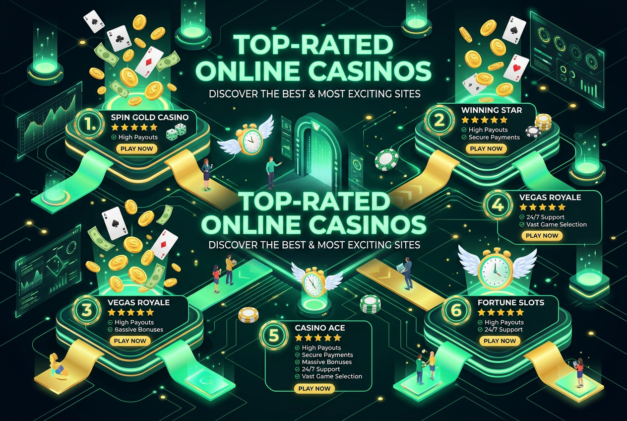 Modern infographic showing high-speed casino payments with clocks and coins